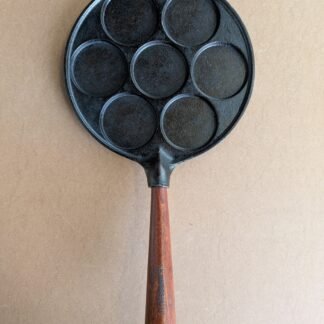 Poêle SKEPPSHULT à blinis / mini crêpes 23 cm 7 moules ronds – Poignée bois